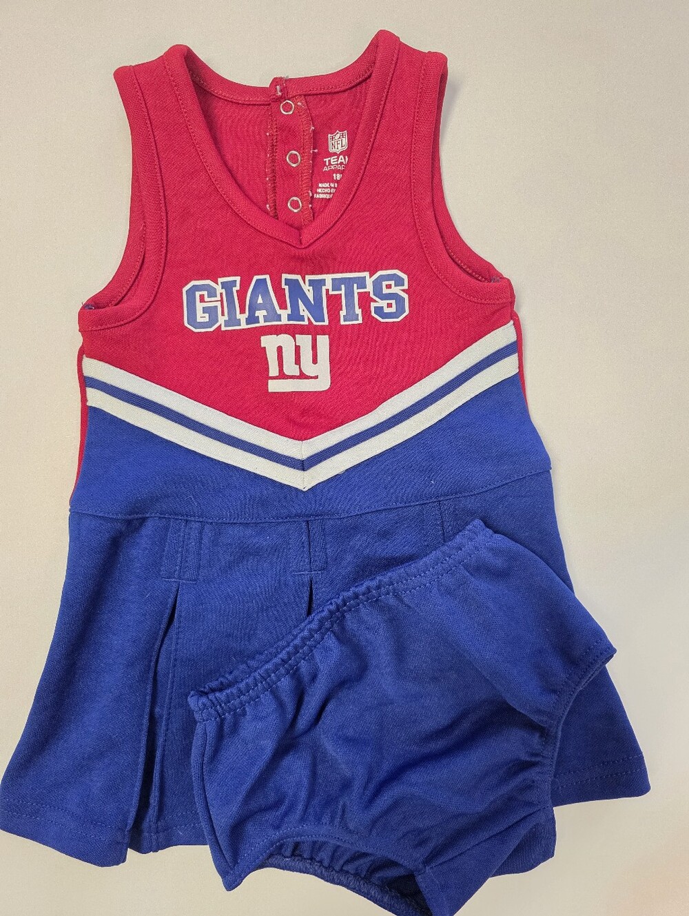 New York Giants Toddler Dress with Diaper Cover